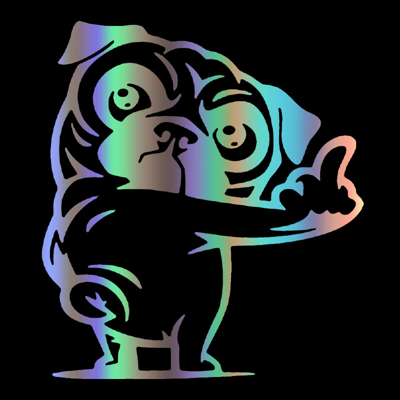 LYKX Insubstantial Pug Vicces autómatrica vinil matrica autós autómatricák stílusához