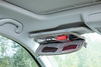 Auto Sun Visor Organizer Κουτί αποθήκευσης Γυαλιά ηλίου Κλιπ αποθήκευσης τσάντα τακτοποίησης Bill Stand Θήκη κάρτας CD DVD Organizer με φερμουάρ