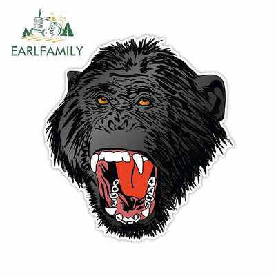EARLFAMILY 13 cm Gorilla motorkerékpár autómatricákhoz vinil anyagú matrica divatos matricák kreatív elzáródási karcolás JDM SUV-hoz