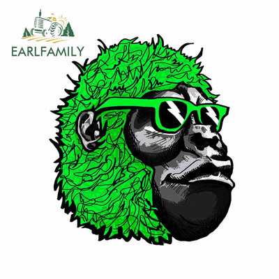 EARLFAMILY 13 cm Gorilla motorkerékpár autómatricákhoz vinil anyagú matrica divatos matricák kreatív elzáródási karcolás JDM SUV-hoz