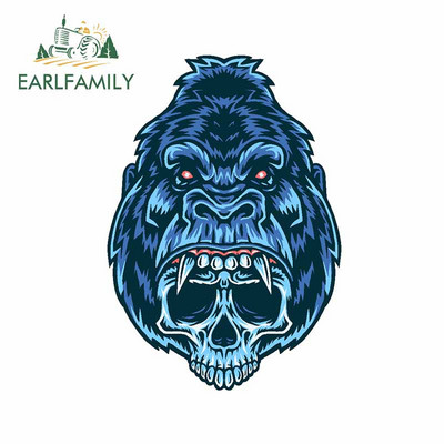 EARLFAMILY 13 cm Gorilla motorkerékpár autómatricákhoz vinil anyagú matrica divatos matricák kreatív elzáródási karcolás JDM SUV-hoz