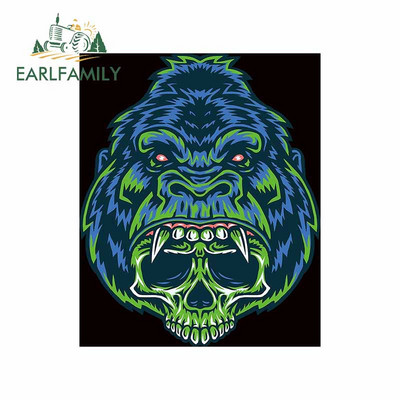 EARLFAMILY 13 cm Gorilla motorkerékpár autómatricákhoz vinil anyagú matrica divatos matricák kreatív elzáródási karcolás JDM SUV-hoz