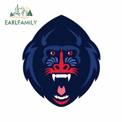 EARLFAMILY 13 cm Gorilla motorkerékpár autómatricákhoz vinil anyagú matrica divatos matricák kreatív elzáródási karcolás JDM SUV-hoz