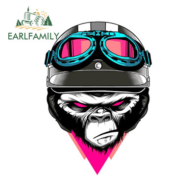 EARLFAMILY 13 cm Gorilla motorkerékpár autómatricákhoz vinil anyagú matrica divatos matricák kreatív elzáródási karcolás JDM SUV-hoz