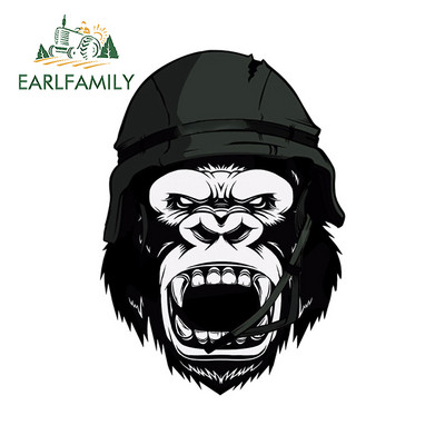 EARLFAMILY 13 cm Gorilla motorkerékpár autómatricákhoz vinil anyagú matrica divatos matricák kreatív elzáródási karcolás JDM SUV-hoz
