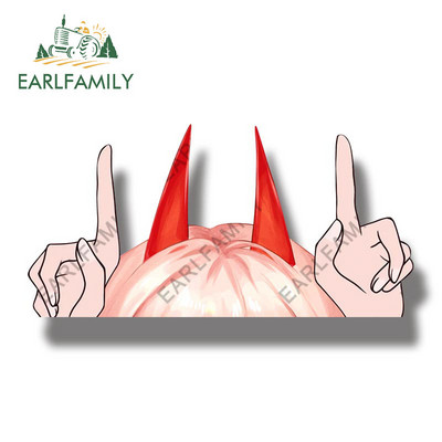 EARLFAMILY 13 cm x 7,7 cm automobilių lipdukai, skirti Chainsaw Man Power Antenna Peeker Creativite Vinilo automobilių priedai Lipdukai Anime RV JDM