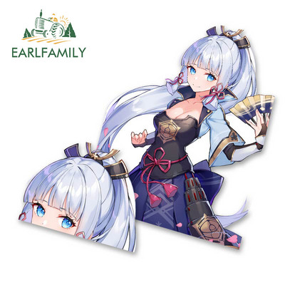 EARLFAMILY 13cm za Genshin Impact Kamisato Ayaka Naljepnice za automobile Windows Vinyl Auto Accessoires Decal Grafiti Vodootporna krema za sunčanje
