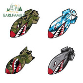 EARLFAMILY 13 cm x 12,2 cm bombához Repülő tigriscápa szájmatricák Vinil autómatricák Laptop Vízálló lökhárító Vicces dekoráció