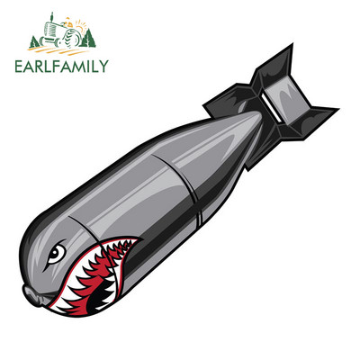 EARLFAMILY 13 cm x 12,2 cm bombához Repülő tigriscápa szájmatricák Vinil autómatricák Laptop Vízálló lökhárító Vicces dekoráció