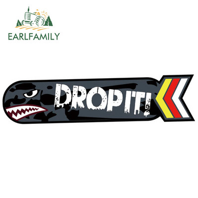 EARLFAMILY 13 cm x 12,2 cm bombához Repülő tigriscápa szájmatricák Vinil autómatricák Laptop Vízálló lökhárító Vicces dekoráció
