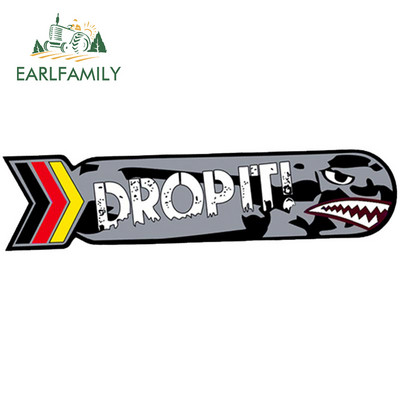 EARLFAMILY 13 cm x 12,2 cm bombához Repülő tigriscápa szájmatricák Vinil autómatricák Laptop Vízálló lökhárító Vicces dekoráció