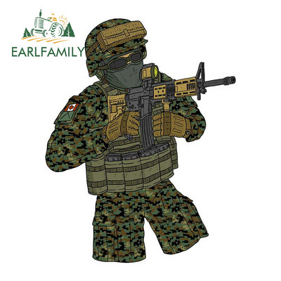 EARLFAMILY 13 cm x 10,7 cm német Bundeswehr katona autómatrica vinilablak csomagtartó matricák német fegyveres erők matrica
