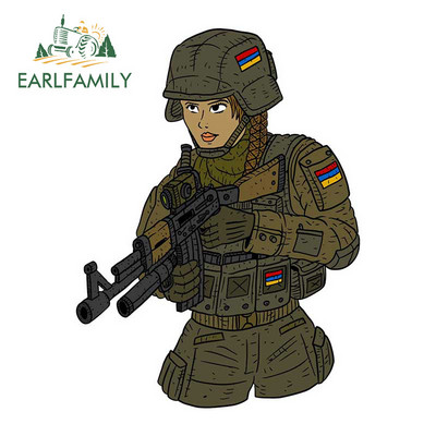 EARLFAMILY 13 cm x 10,7 cm német Bundeswehr katona autómatrica vinilablak csomagtartó matricák német fegyveres erők matrica