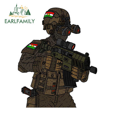 EARLFAMILY 13 cm x 10,7 cm német Bundeswehr katona autómatrica vinilablak csomagtartó matricák német fegyveres erők matrica