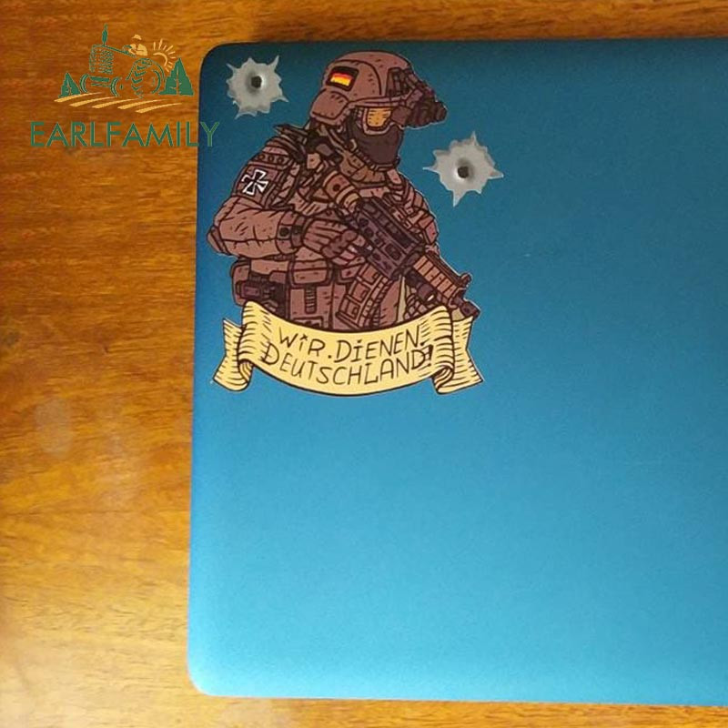 EARLFAMILY 13 cm x 10,7 cm német Bundeswehr katona autómatrica vinilablak csomagtartó matricák német fegyveres erők matrica