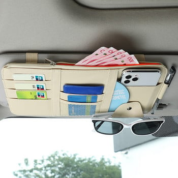 Car Styling Visor Organizer Auto Sun Visor Θήκη αποθήκευσης Car Organizer Θήκη γυαλιών ηλίου Card Organizer Θήκη για στυλό τσέπης εισιτηρίων