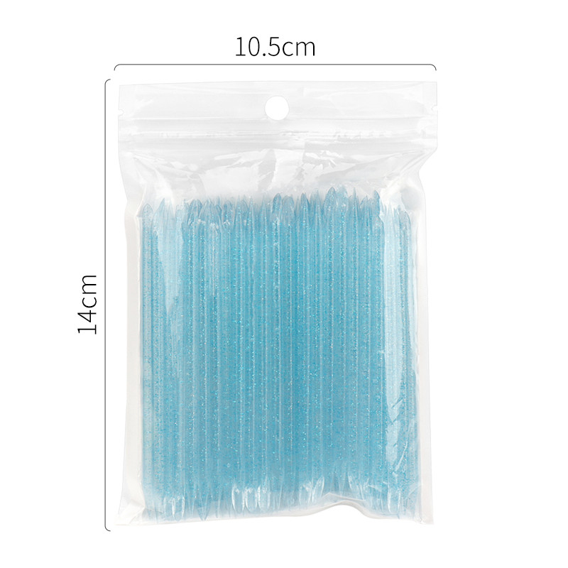 100 db Újrafelhasználható Crystal Stick kétvégű körömdíszítő kutikula nyomó körömbőr eltávolító eszköz pedikűr ápoló köröm manikűr pöttyöző eszköz