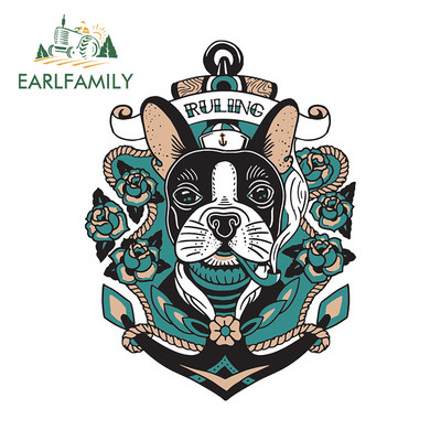 EARLFAMILY 13 cm x 13 cm francia bulldog tetováló autómatricák és matricák divatos okklúziós karcolás furgon dekoráció vízálló
