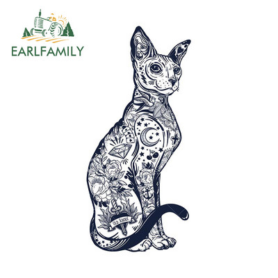 EARLFAMILY 13 cm x 13 cm francia bulldog tetováló autómatricák és matricák divatos okklúziós karcolás furgon dekoráció vízálló