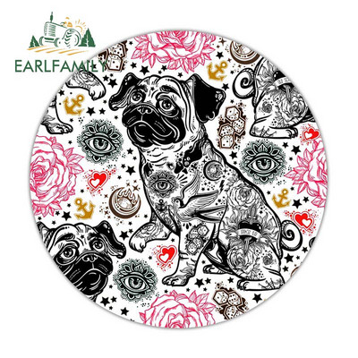 EARLFAMILY 13 cm x 13 cm francia bulldog tetováló autómatricák és matricák divatos okklúziós karcolás furgon dekoráció vízálló