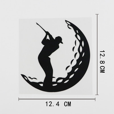 YJZT 12.4CMX12.8CM Golf Golfozó Golfozó Sportlabda Vinyl Autómatrica Fekete/Ezüst 8A-0295