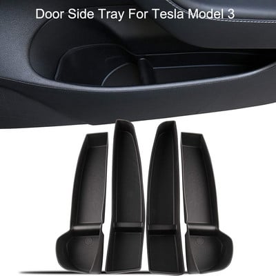 Ajtó oldalsó tárolódoboz Ajtó fogantyú kartámasz tálca rendszerező Tesla Model 3 modellhez Y 2021 2020 2022Első hátsó ajtó 4db/szett