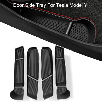 Ajtó oldalsó tárolódoboz Ajtó fogantyú kartámasz tálca rendszerező Tesla Model 3 modellhez Y 2021 2020 2022Első hátsó ajtó 4db/szett