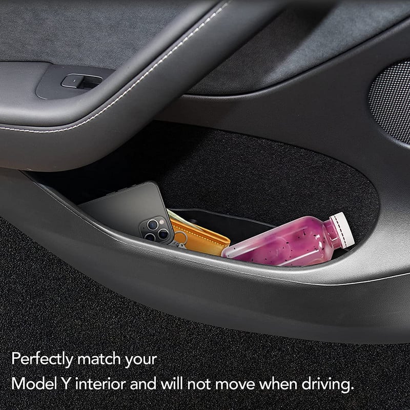Ajtó oldalsó tárolódoboz Ajtó fogantyú kartámasz tálca rendszerező Tesla Model 3 modellhez Y 2021 2020 2022Első hátsó ajtó 4db/szett