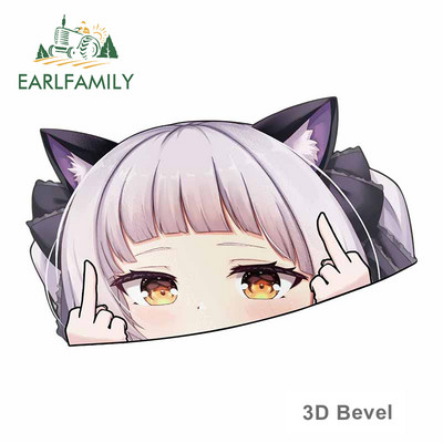 EARLFAMILY Murasaki Shion Hololive Blush Peeker autómatrica nagy fejű anime vinyl JDM ablak csomagtartó matrica Rajzfilm Peek autóstílus