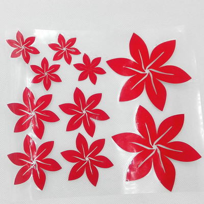 Lovely Flowers Leaf Reflective Vinyl Αυτοκόλλητο Αυτοκόλλητο Αυτοκόλλητο Τροποποιημένο στυλ Αυτοκόλλητο Αυτοκόλλητο Αδιάβροχο Αυτοκόλλητο Διακόσμηση DIY αξεσουάρ