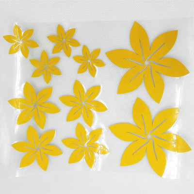 Lovely Flowers Leaf Reflective Vinyl Αυτοκόλλητο Αυτοκόλλητο Αυτοκόλλητο Τροποποιημένο στυλ Αυτοκόλλητο Αυτοκόλλητο Αδιάβροχο Αυτοκόλλητο Διακόσμηση DIY αξεσουάρ