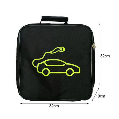 Automobilio įkrovimo kabelio laikymo krepšys, trumpiklis, nešiojamasis krepšys, skirtas elektrinių transporto priemonių įkroviklio kištukai, lizdai įkrovimo įrangos talpyklos laikymui