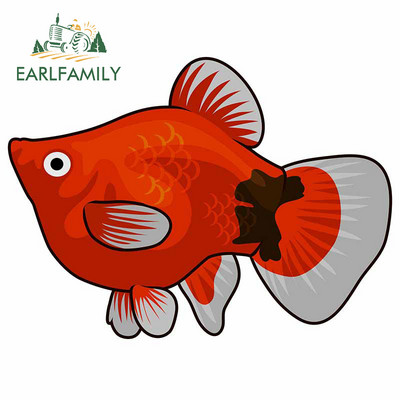 EARLFAMILY 13 cm-es Koi Fish Carpe Diem Tattoo Skull Personality Autómatricák Barkácsolás 3D RV ATV Graphics Dekorációs matrica