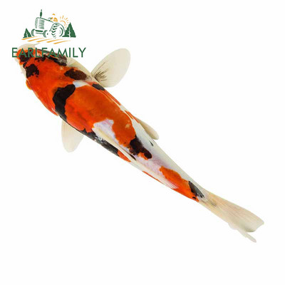 EARLFAMILY 13 cm-es Koi Fish Carpe Diem Tattoo Skull Personality Autómatricák Barkácsolás 3D RV ATV Graphics Dekorációs matrica