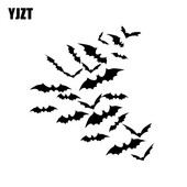 YJZT 13.5*14.6CM Legmenőbb Halloween Denevér Dekor Autómatricák Vinil Tartozékok Sziluett lökhárító ablak C12-1058