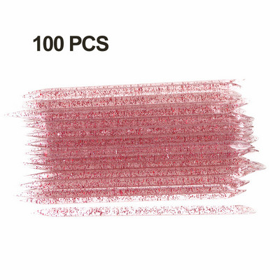 100 db/csomag Újrafelhasználható Crystal Stick Kétvégű körömdíszítő körömnyomó akril pöttyös tiszta körömrúd lakk manikűr eszközök