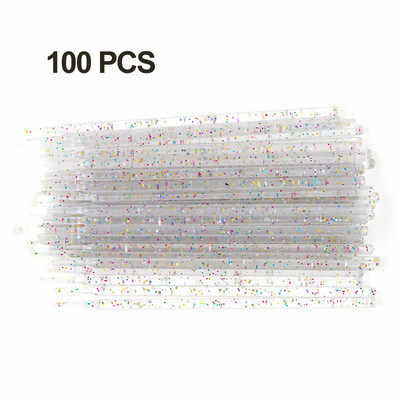 100 db/csomag Újrafelhasználható Crystal Stick Kétvégű körömdíszítő körömnyomó akril pöttyös tiszta körömrúd lakk manikűr eszközök