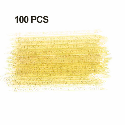 100 db/csomag Újrafelhasználható Crystal Stick Kétvégű körömdíszítő körömnyomó akril pöttyös tiszta körömrúd lakk manikűr eszközök