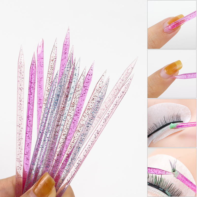 50/100 db Újrafelhasználható kutikula nyomó Crystal Stick kétvégű körömdíszítő kutikula eltávolító eszköz pedikűr ápoló köröm manikűr eszközök