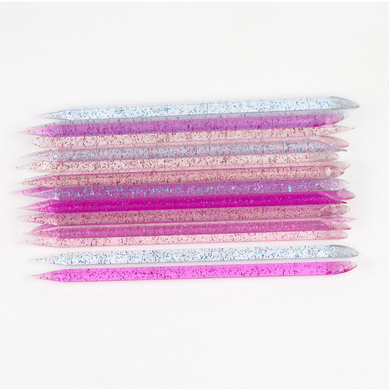 50/100 db Újrafelhasználható kutikula nyomó Crystal Stick kétvégű körömdíszítő kutikula eltávolító eszköz pedikűr ápoló köröm manikűr eszközök