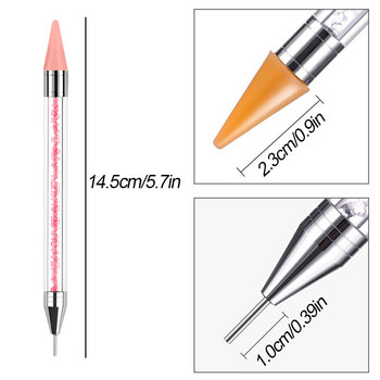 1 τεμ. Στυλό με κερί, μολύβι με μολύβι στρας, κρυστάλλινο στυλό μανικιούρ Take Diamond Jewel Nails Tools