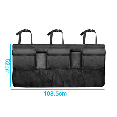 Automobilio galinės sėdynės atlošo organizatorius Auto bagažinės tinklelis Tinklelis Krovinių saugykla visureigiui Universalus sėdynės atlošo laikymas Tvarkyti saloną priedai