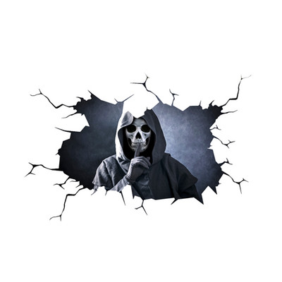 Személyiség Vízálló fényvédő autómatricák Scary Skull Csont Csontváz Ablak Lökhárító Teherautó SUV Otthoni ajtó Decro falmatrica