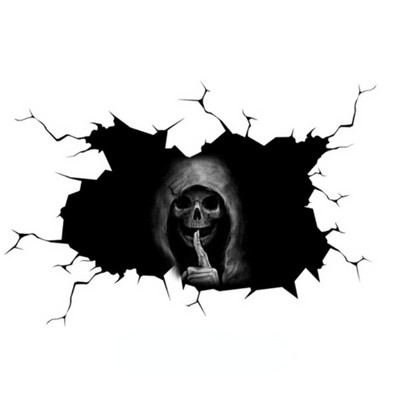 Személyiség Vízálló fényvédő autómatricák Scary Skull Csont Csontváz Ablak Lökhárító Teherautó SUV Otthoni ajtó Decro falmatrica