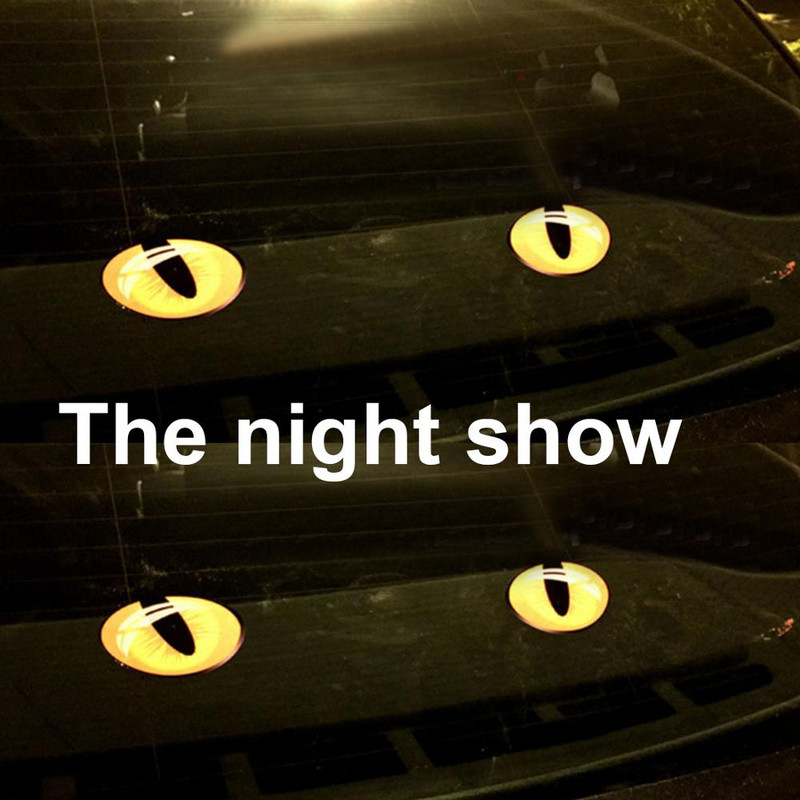 2tk autokleebised 3D stereopeegeldavad kassisilmade autokleebised loomingulised tahavaatepeegli kleebised kleebised universaalsed silmade kleebised