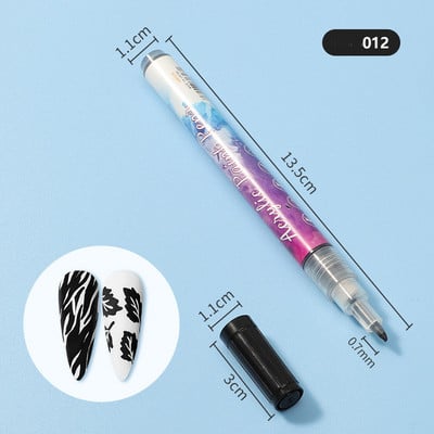 1db Nail Art Graffiti toll vízálló UV géllakk design pontfestő rajztoll barkácsolás absztrakt bélés körömdíszítő virágeszközökhöz