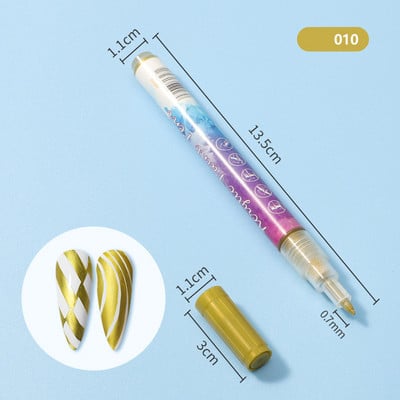 1db Nail Art Graffiti toll vízálló UV géllakk design pontfestő rajztoll barkácsolás absztrakt bélés körömdíszítő virágeszközökhöz