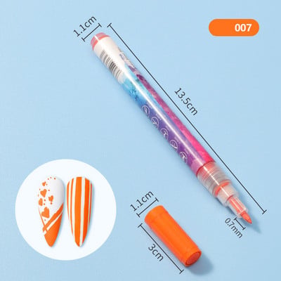 1db Nail Art Graffiti toll vízálló UV géllakk design pontfestő rajztoll barkácsolás absztrakt bélés körömdíszítő virágeszközökhöz