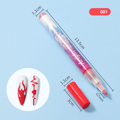 1db Nail Art Graffiti toll vízálló UV géllakk design pontfestő rajztoll barkácsolás absztrakt bélés körömdíszítő virágeszközökhöz
