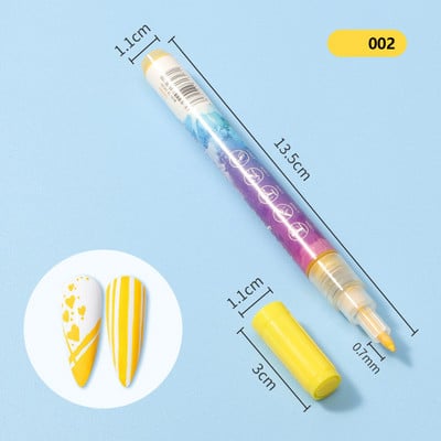 1db Nail Art Graffiti toll vízálló UV géllakk design pontfestő rajztoll barkácsolás absztrakt bélés körömdíszítő virágeszközökhöz